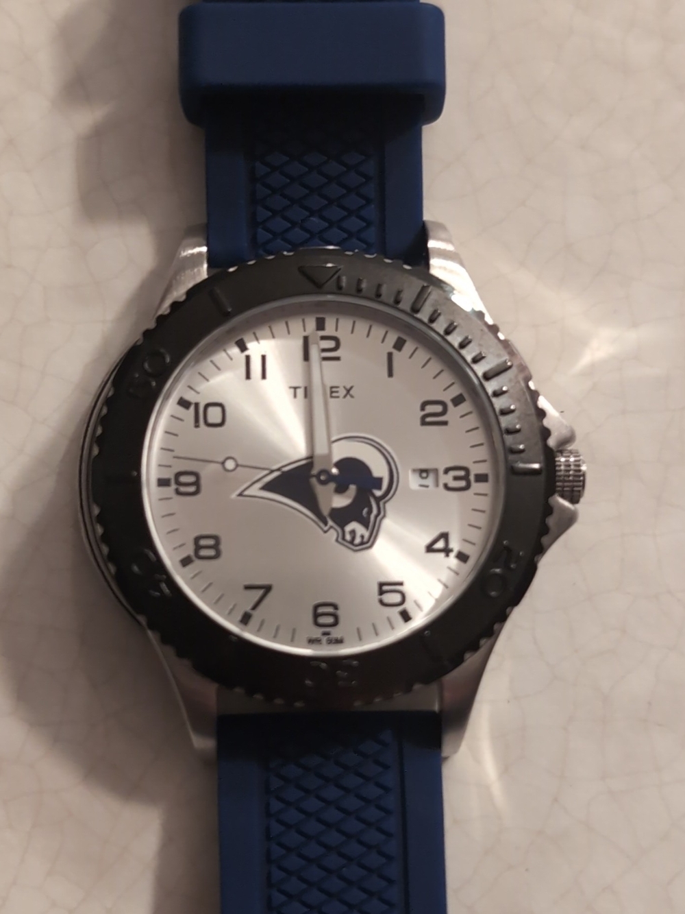 Timex Gamer Navy Los Angeles Rams Blue & Silver Watch